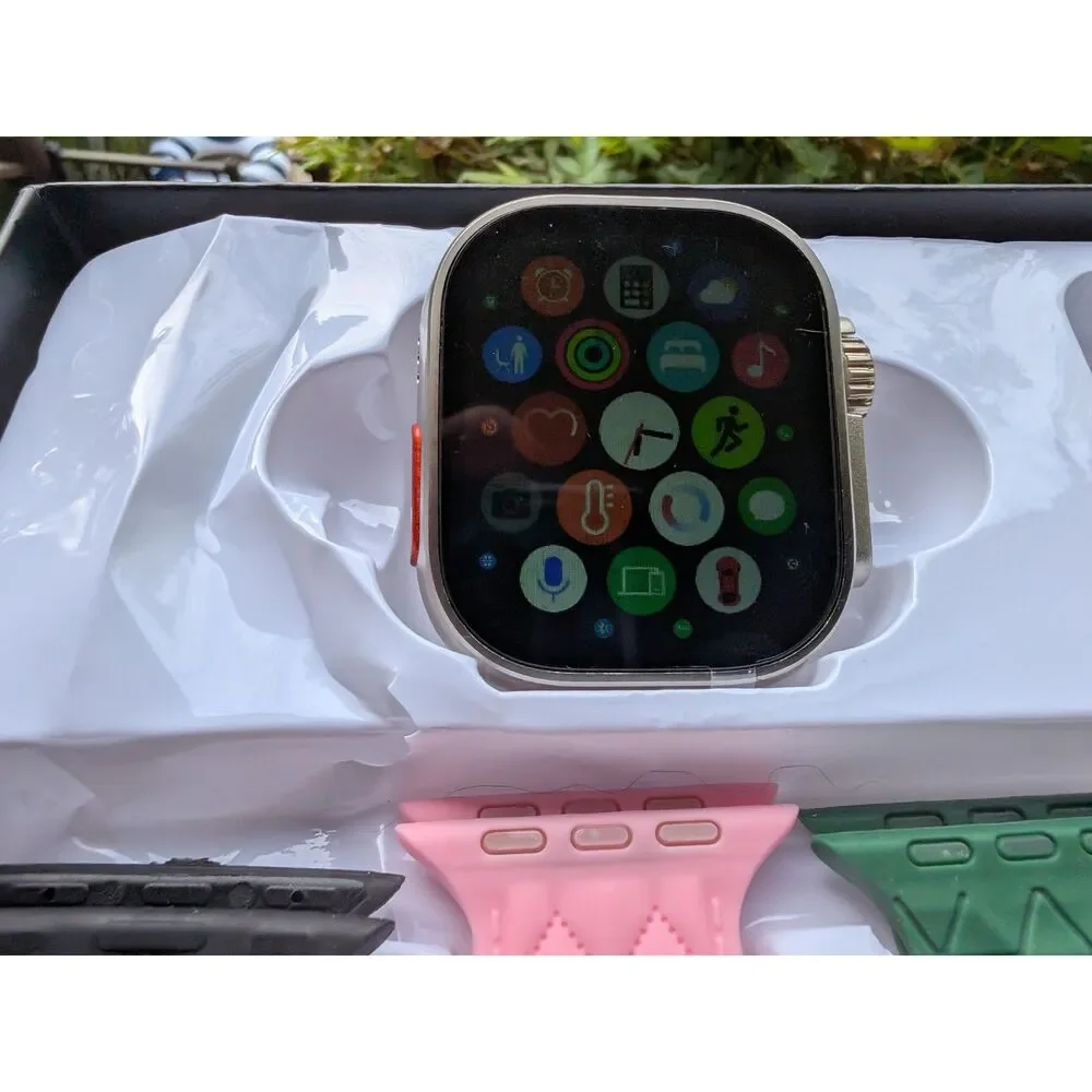 Smart Watch Bundle 44mm Open Box 7 Bands Charger and Smart Watch included